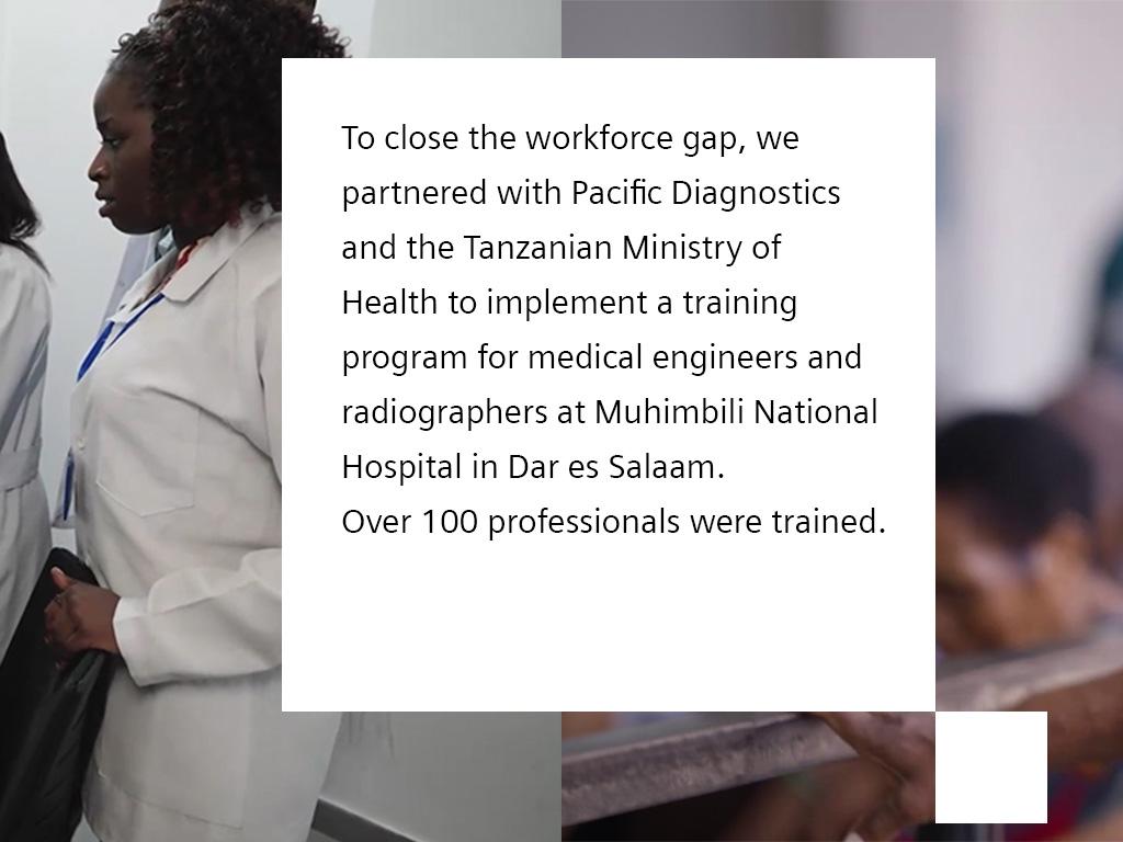 Siemens Healthineers is partnering with Pacific Diagnostics and the Tanzanian Ministry of Health in order to close the workforce gap.