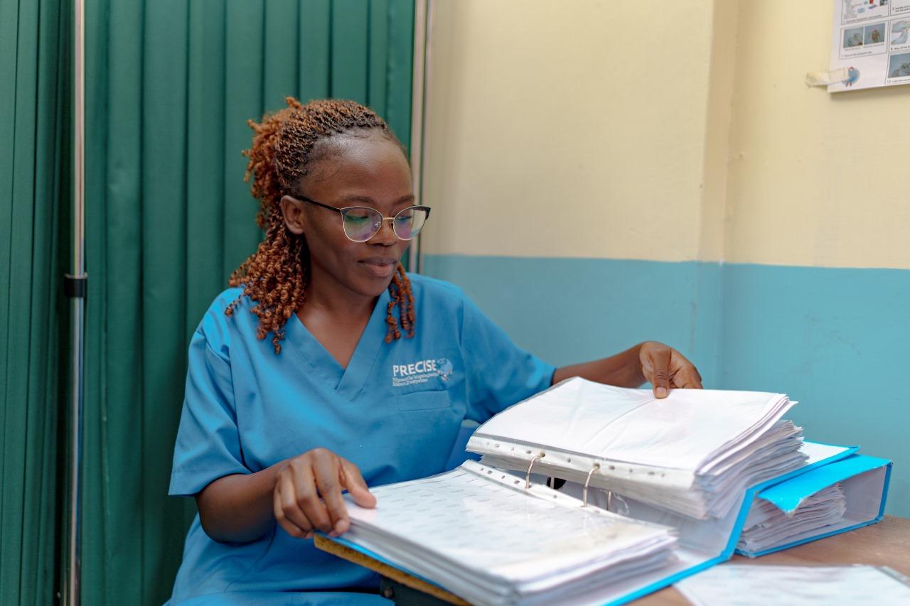 Sonographer Stacy Otieno at work