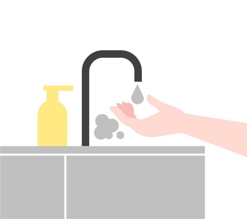 COVID wash hands