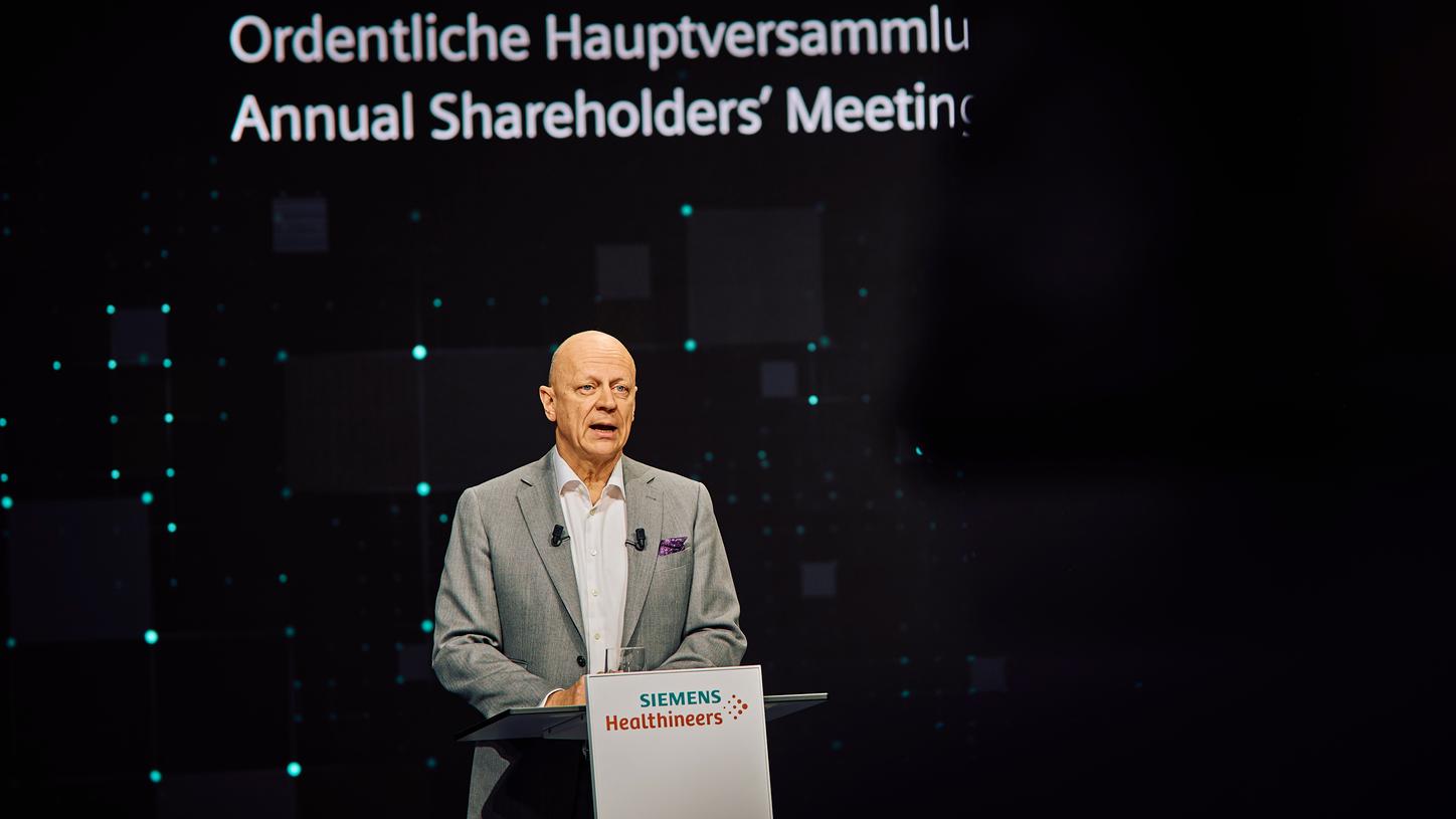 Ralf P. Thomas, Chair of the Supervisory Board, at the Siemens Healthineers AG Annual Shareholders’ Meeting 2025
